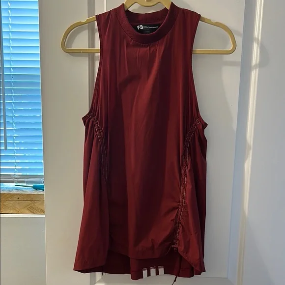 Y-3 yohji Yamamoto Adidas Women's Red Sleeveless Top - Picture 4 of 8